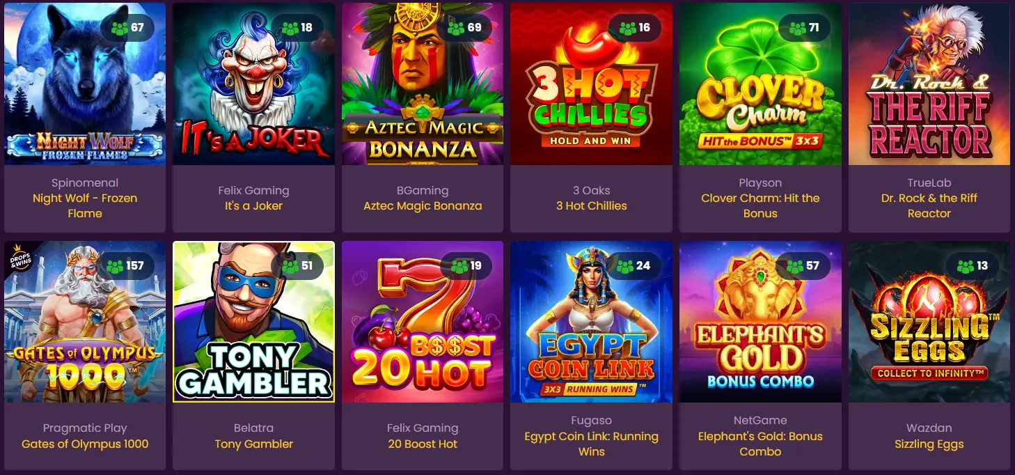 Bizzo casino top games