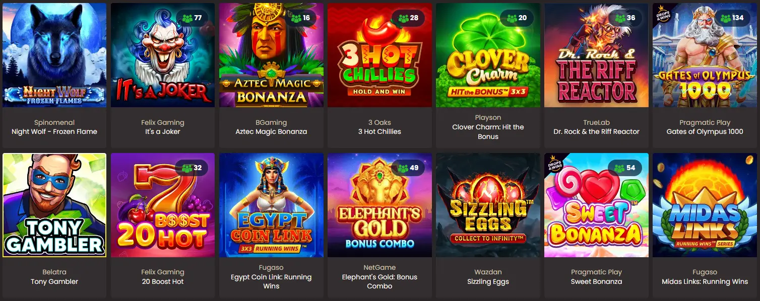 National casino top games