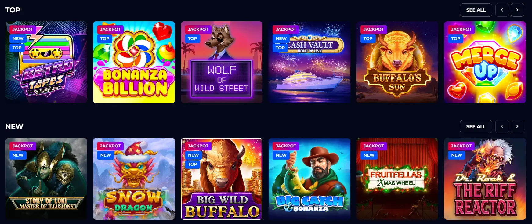 Megaslot casino top and new games