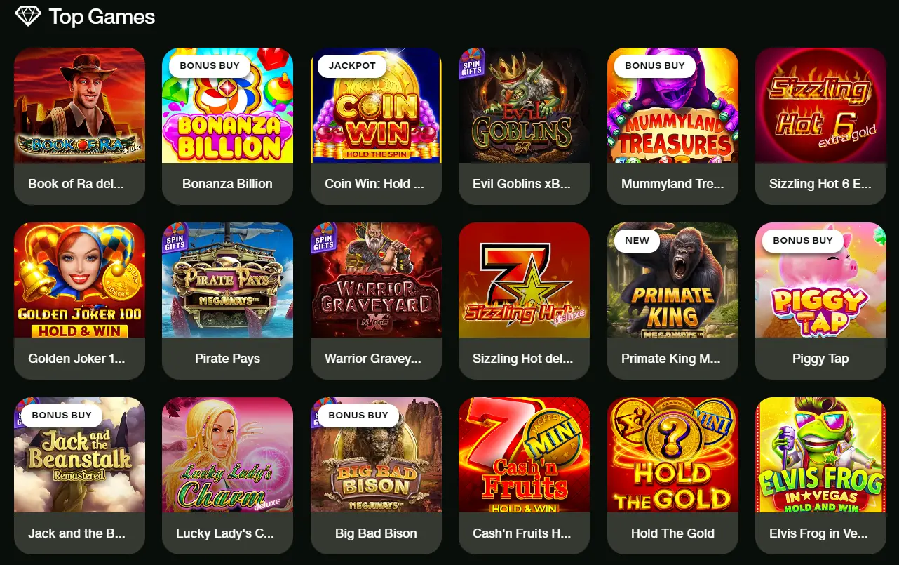 Cashwin casino top games