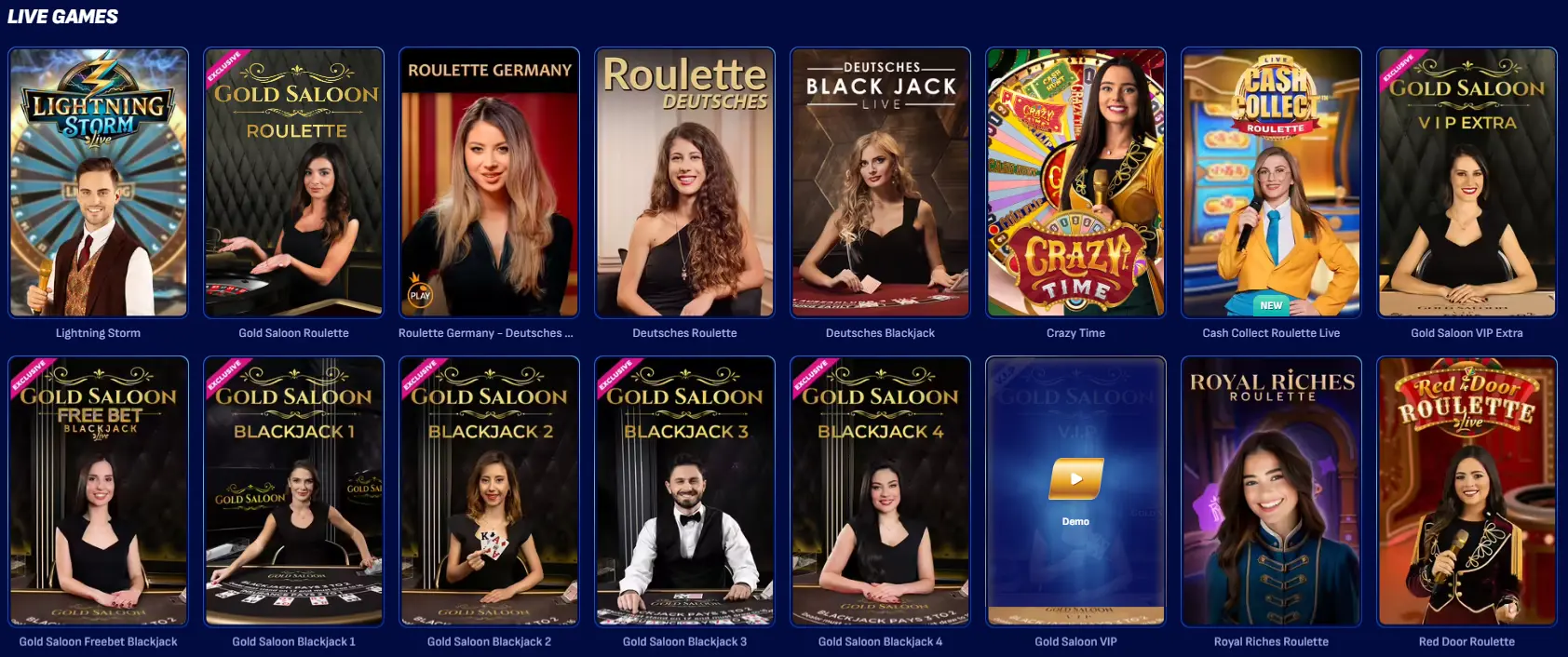 Wonaco live dealer games