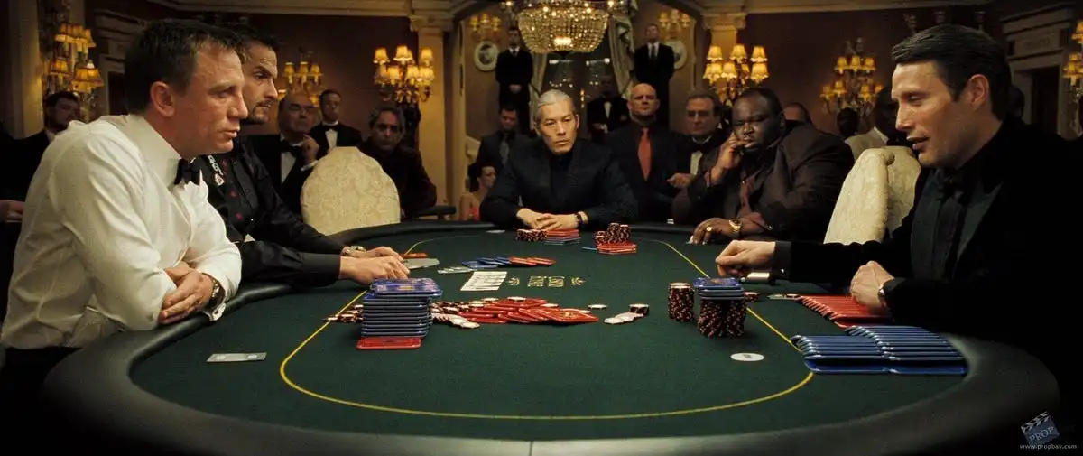 Poker scene in the movie casino royale 