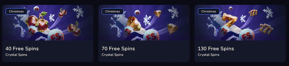 7Bit Christmas free spins bonus packages