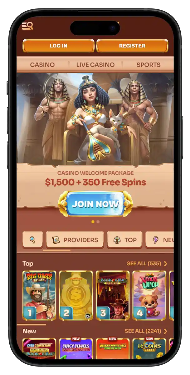 Cleobetra official website (mobile version) 