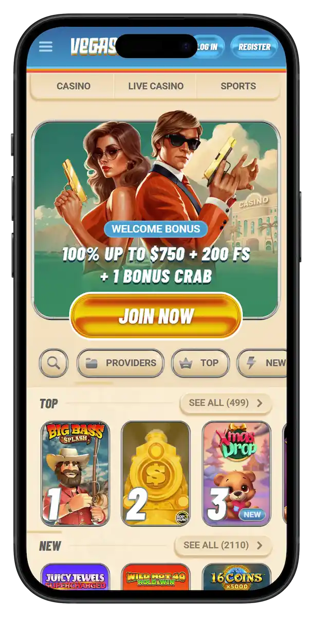 Vegasino Australian casino site   official page 