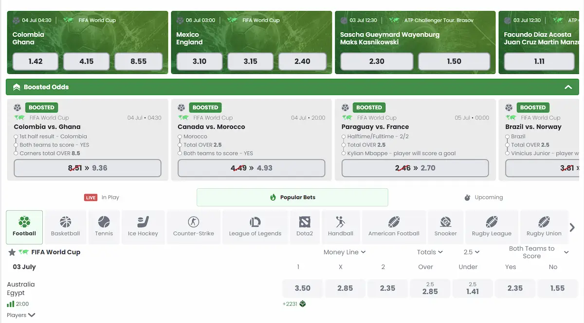 7aBet Australia sportsbook with live betting football odds and boosted markets 
